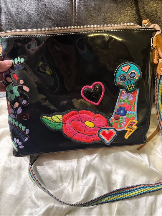 Consuela Handbags - Consuela Poppy Downtown Floral & Sugar Skull Crossbody Bag
